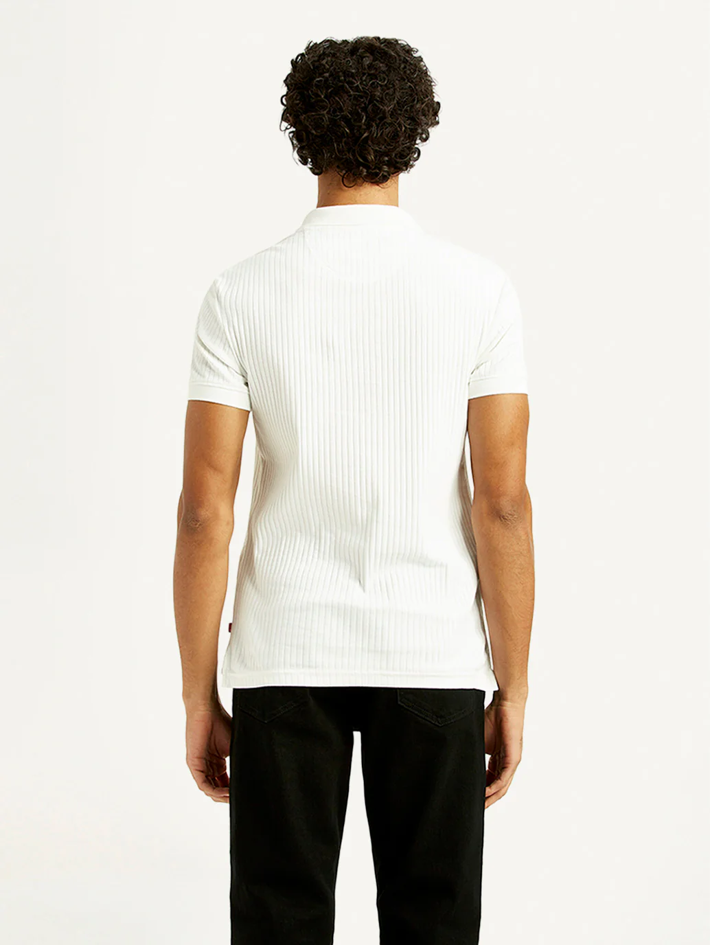 Men's Textured Slim Fit Polo T-Shirt - Image 2