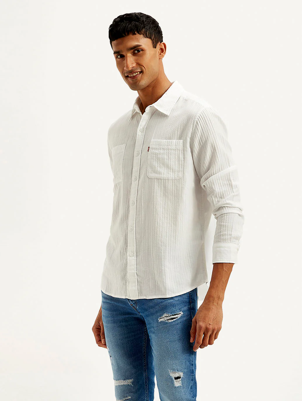 Men's Textured Slim Fit Shirt - Image 5