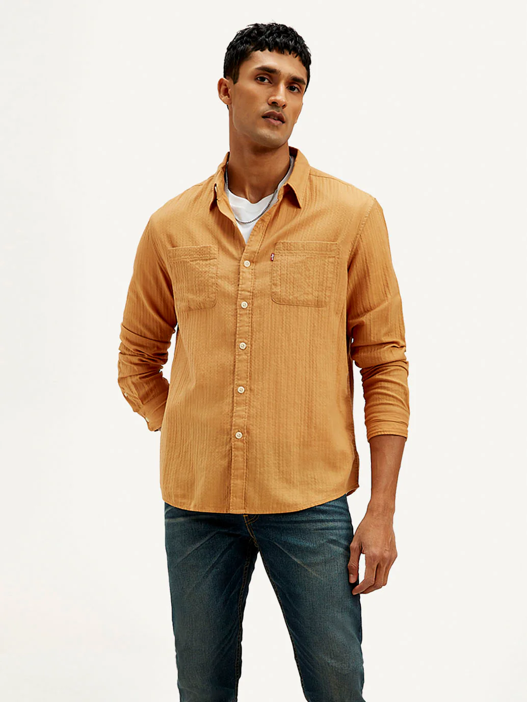 Men's Textured Slim Fit Shirt - Image 2