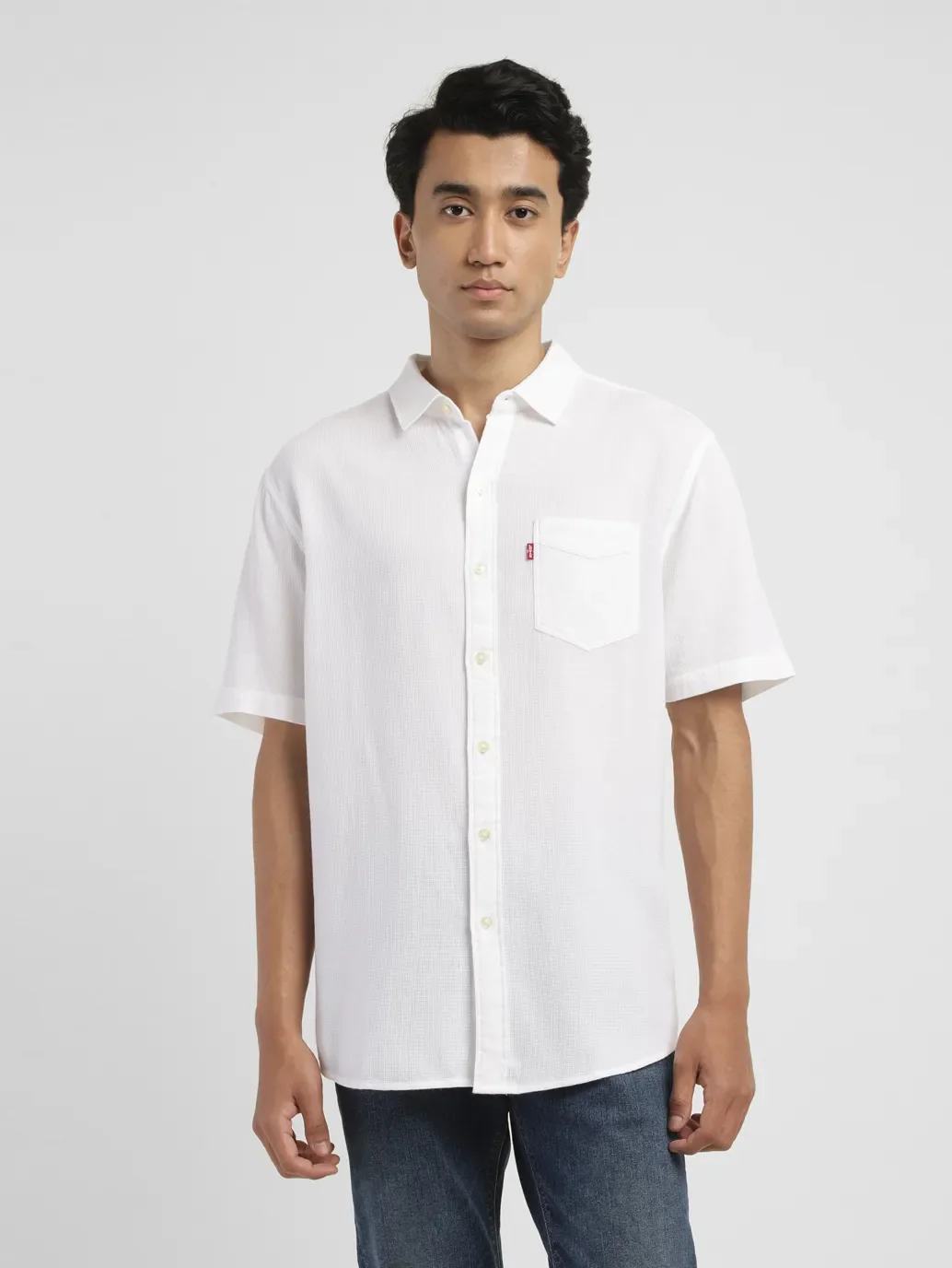 Men's Textured Slim Fit Shirt - Image 2