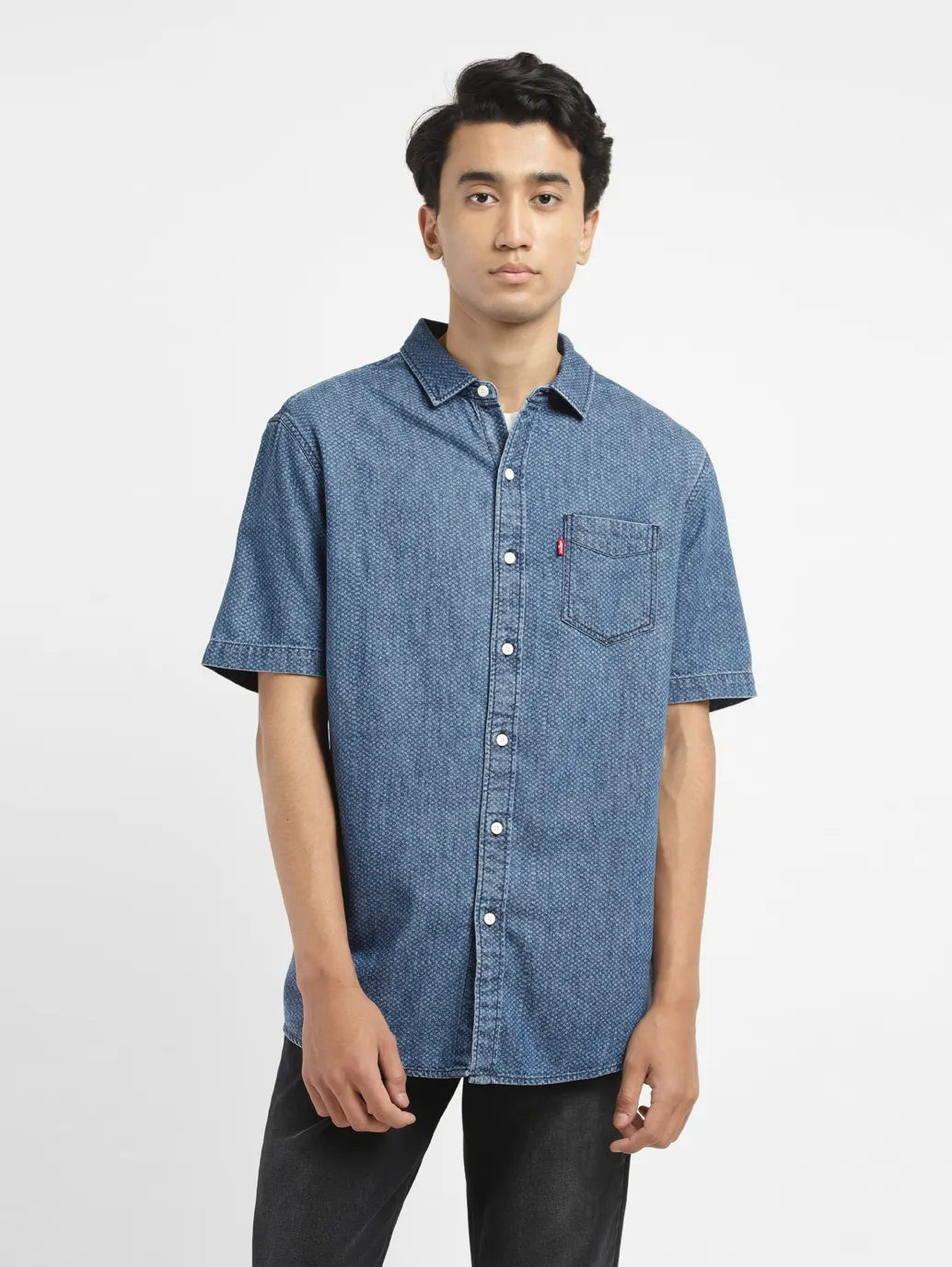 Men's Textured Slim Fit Shirt - Image 2