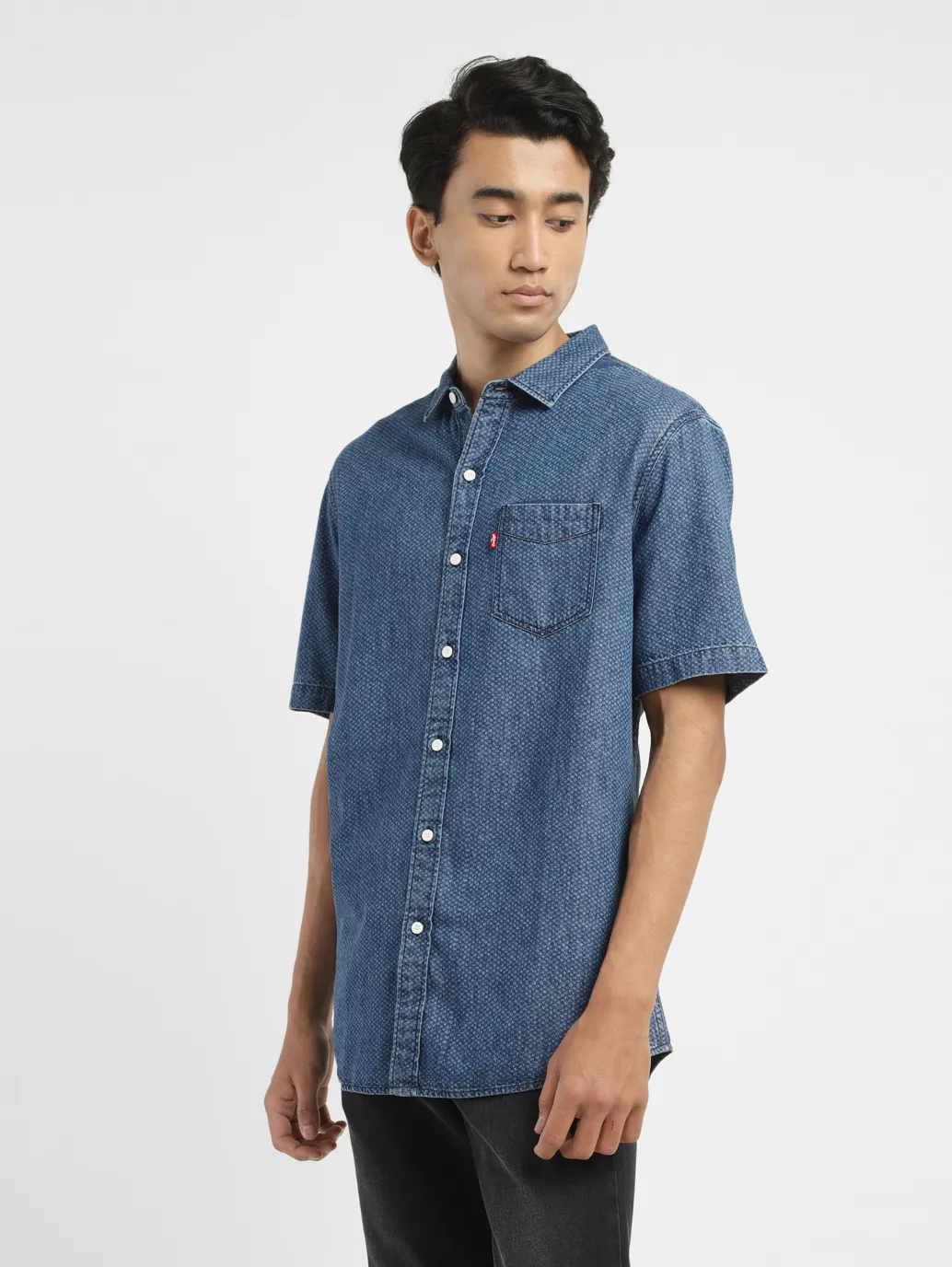 Men's Textured Slim Fit Shirt - Image 4