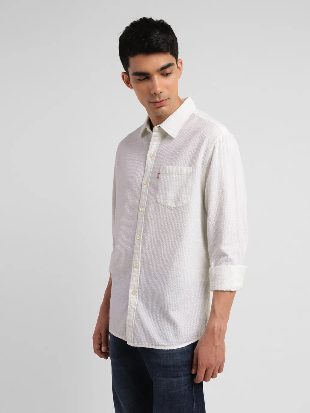 Men's Textured Slim Fit Shirt - Image 4
