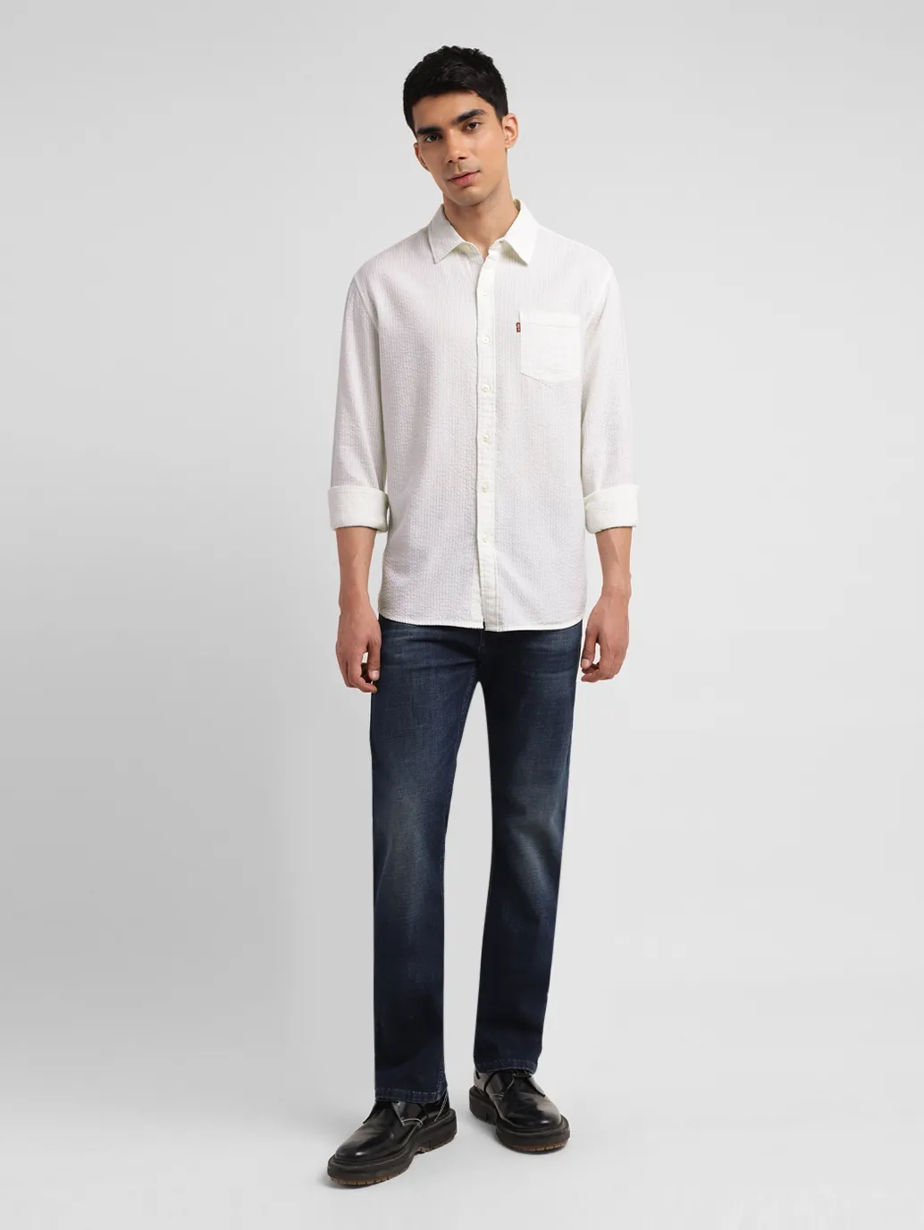 Men's Textured Slim Fit Shirt - Image 6