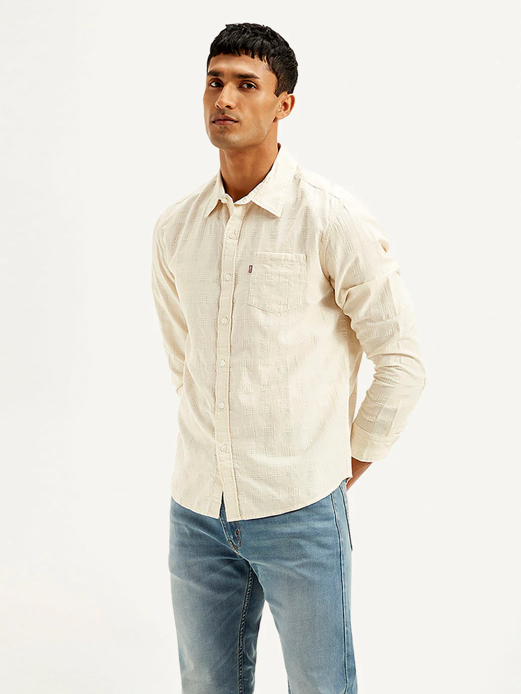 Men's Textured Slim Fit Shirt - Image 5