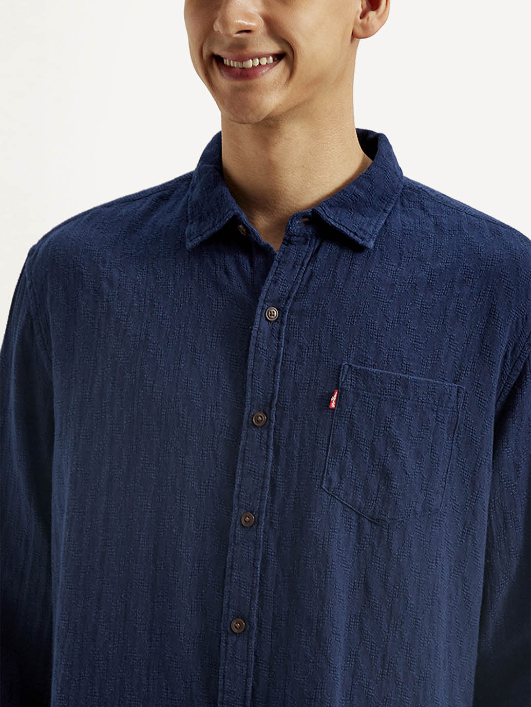 Men's Textured Slim Fit Shirt - Image 4