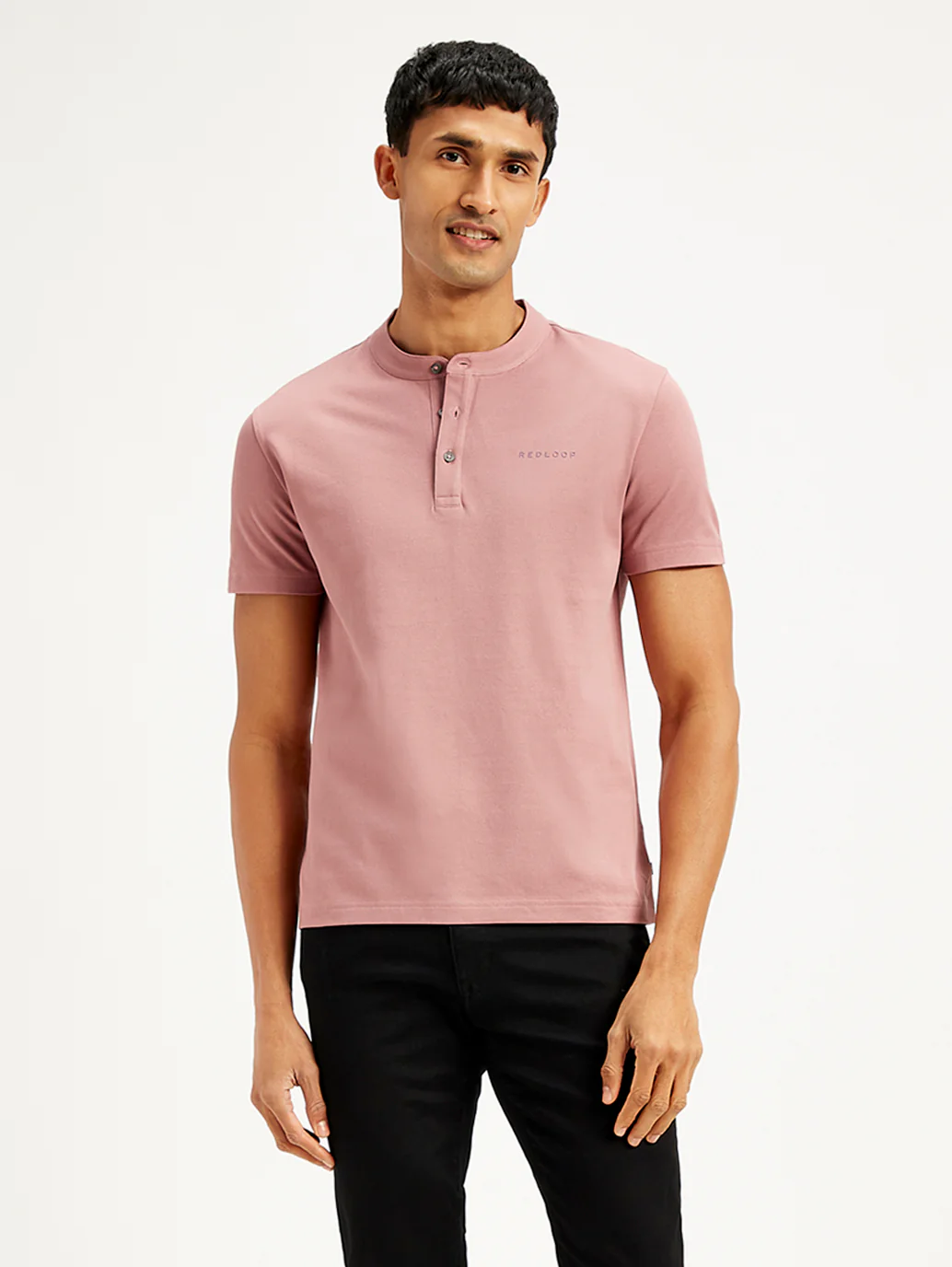 Men's Redloop Textured Slim Fit T-Shirt - Image 3