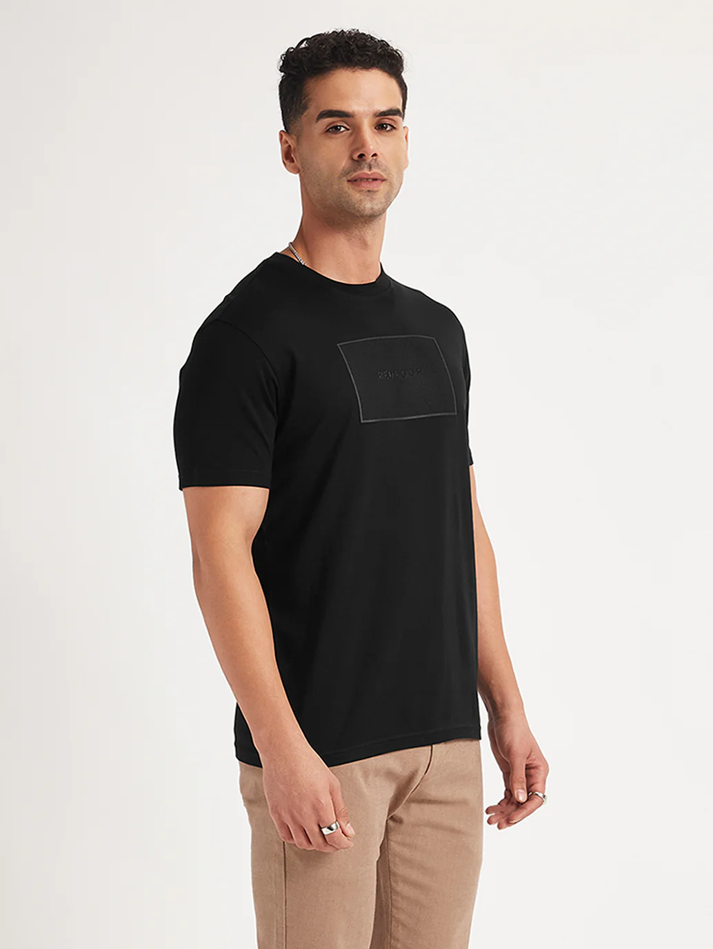 Men's Redloop Textured Slim Fit T-Shirt - Image 5
