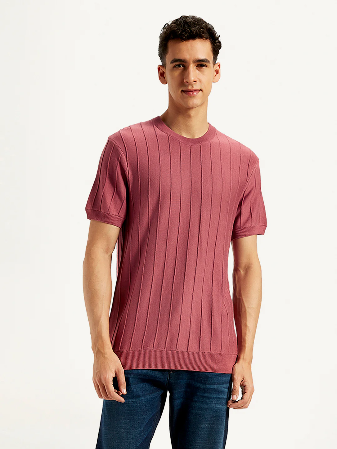 Men's Redloop Textured Slim Fit T-Shirt - Image 2