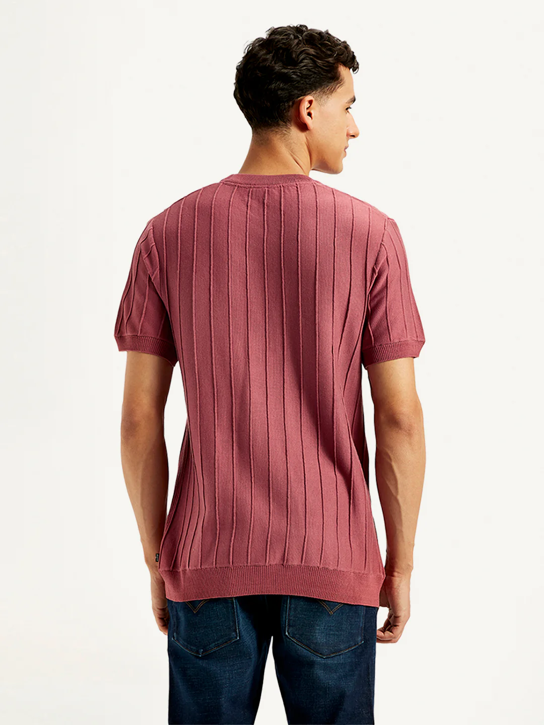 Men's Redloop Textured Slim Fit T-Shirt - Image 3