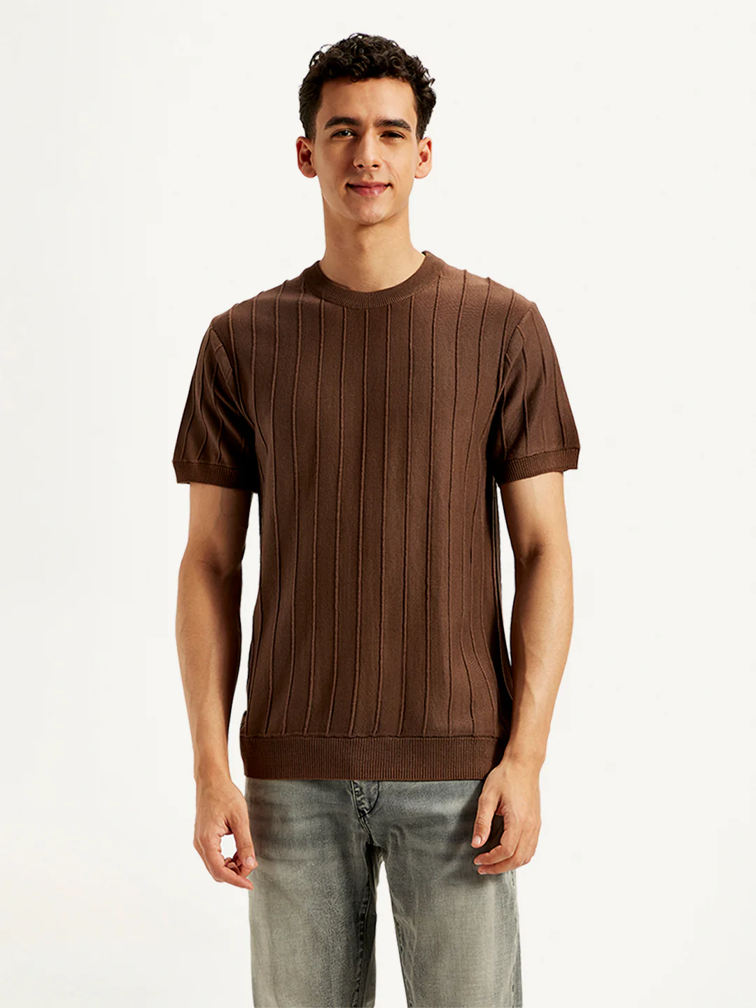 Men's Redloop Textured Slim Fit T-Shirt - Image 2