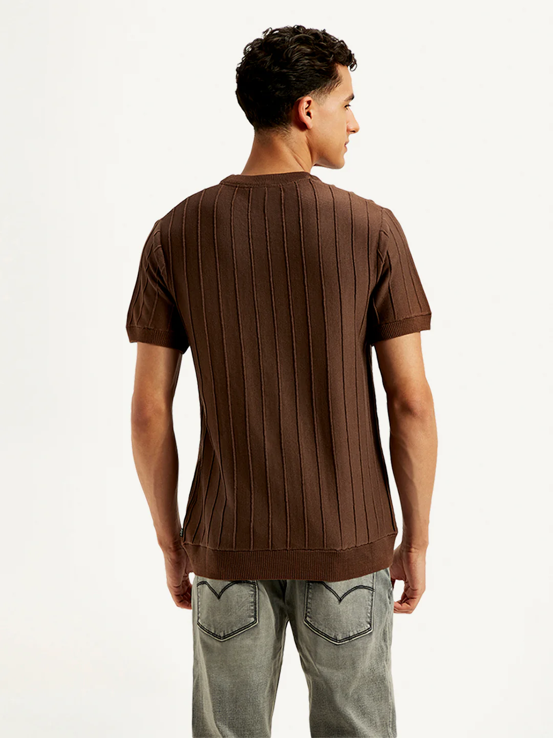 Men's Redloop Textured Slim Fit T-Shirt - Image 3
