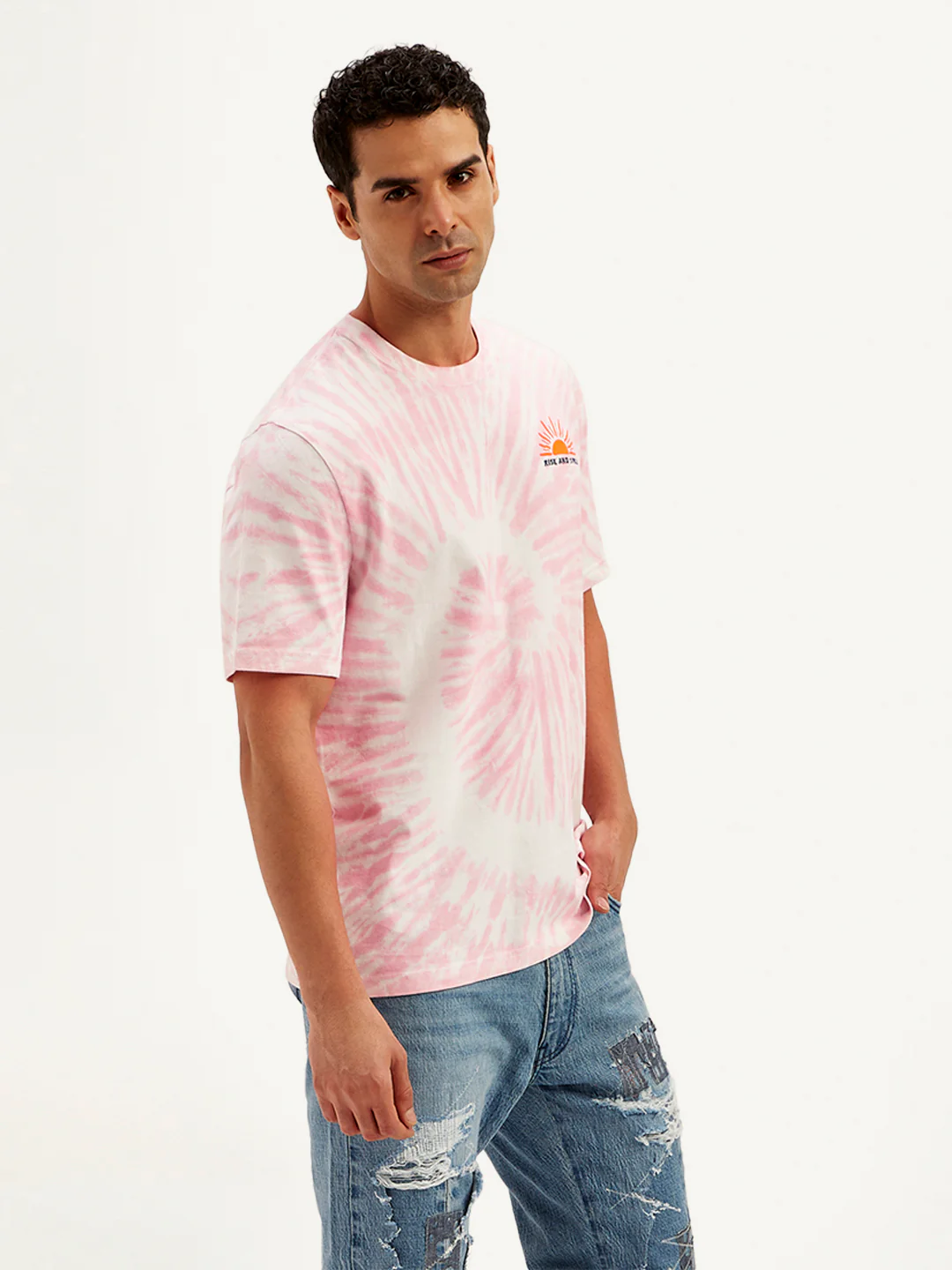 Men's Tie-Dye Crew Neck T-Shirt - Image 4