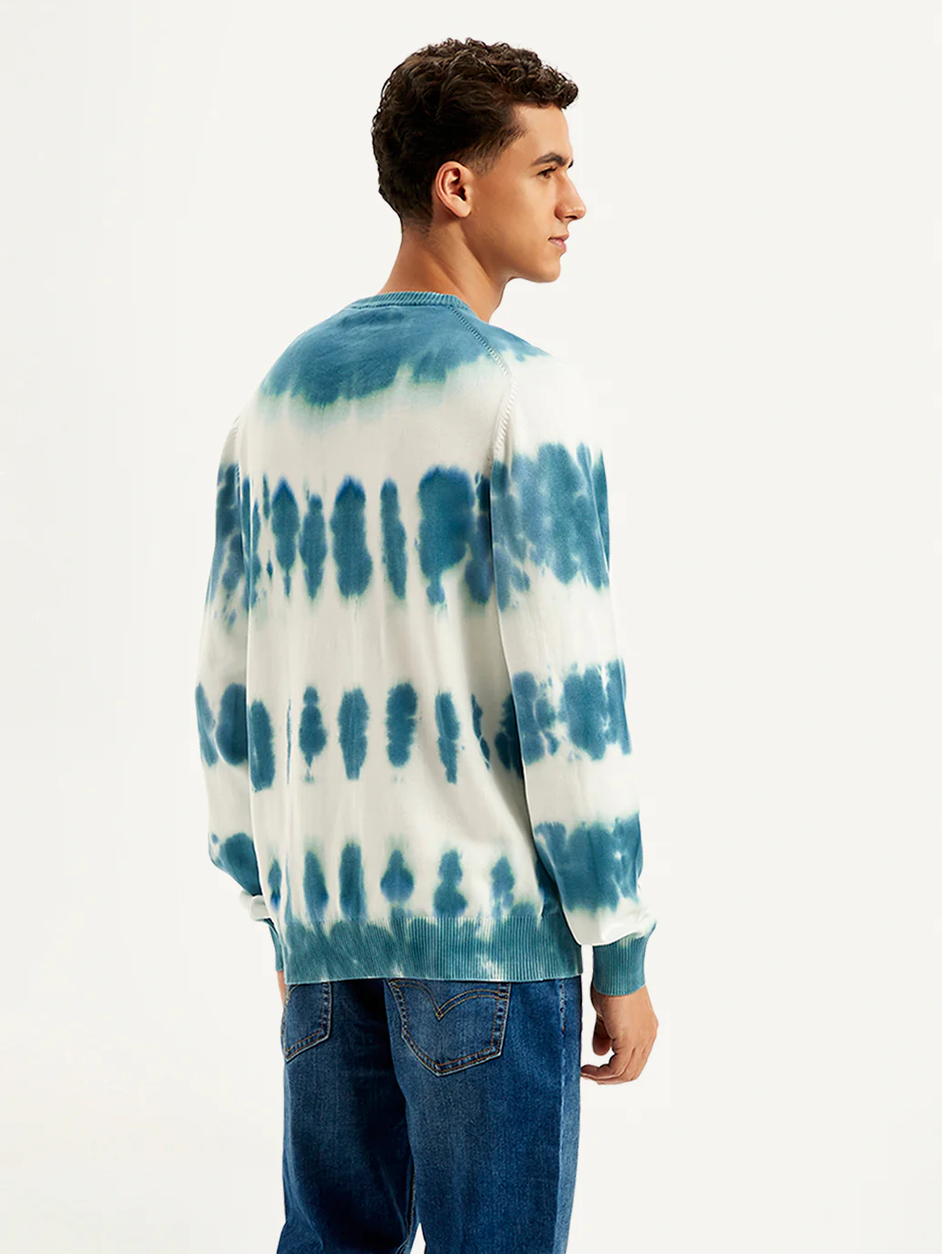 Men's Tie-Dye Crew Neck Sweater - Image 4