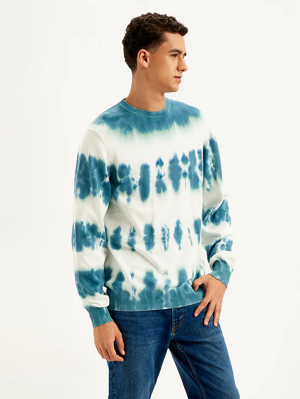 Men's Tie-Dye Crew Neck Sweater - Image 6