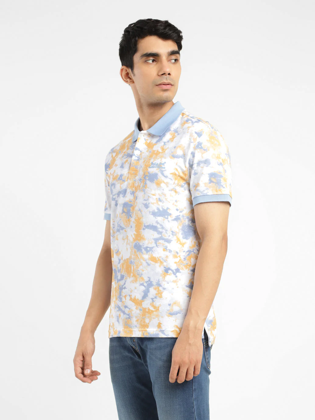 Men's Tie - Dye Polo T-shirt - Image 4