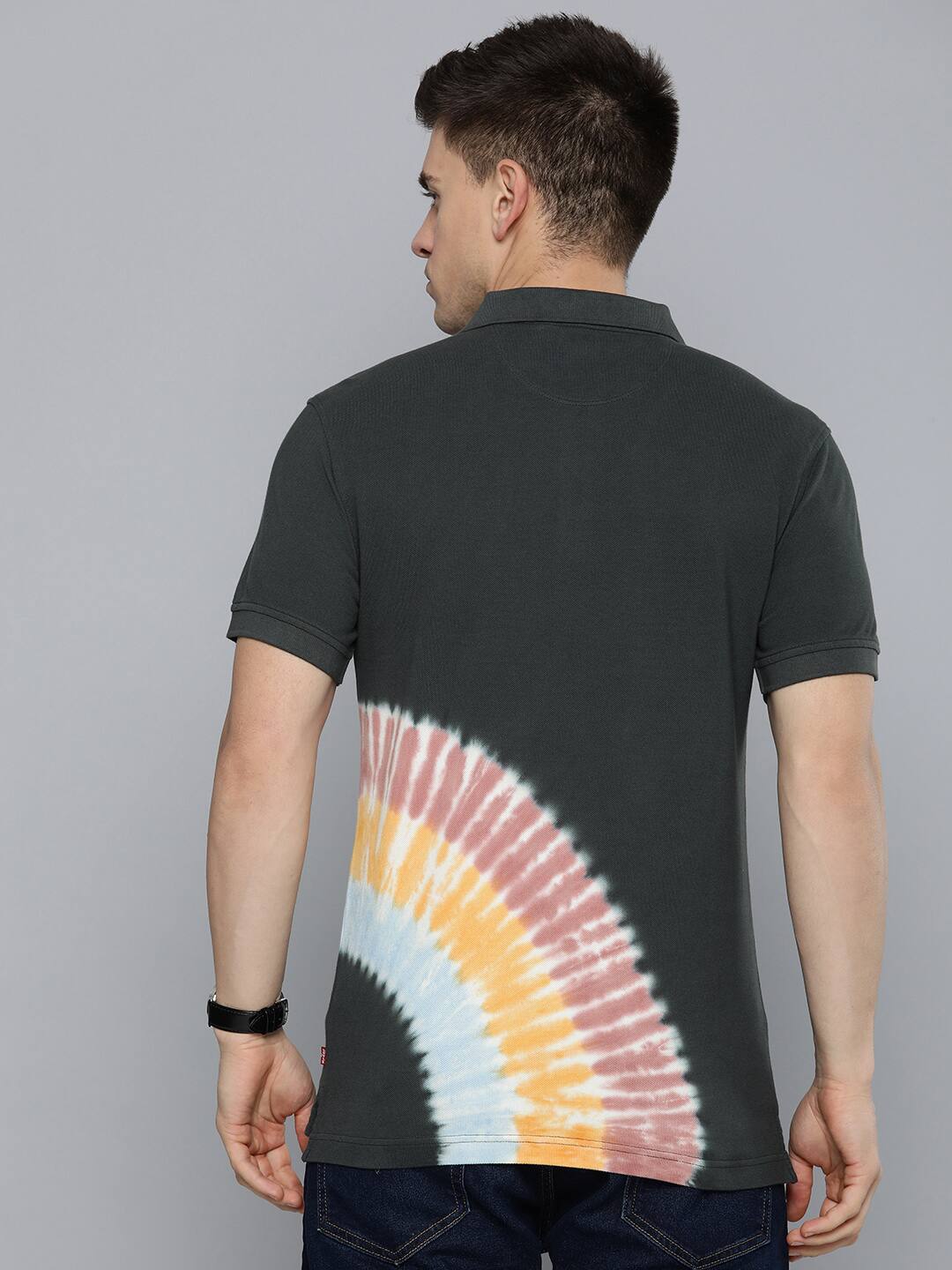 Men's Tie - Dye Slim Fit Polo T-shirt - Image 2