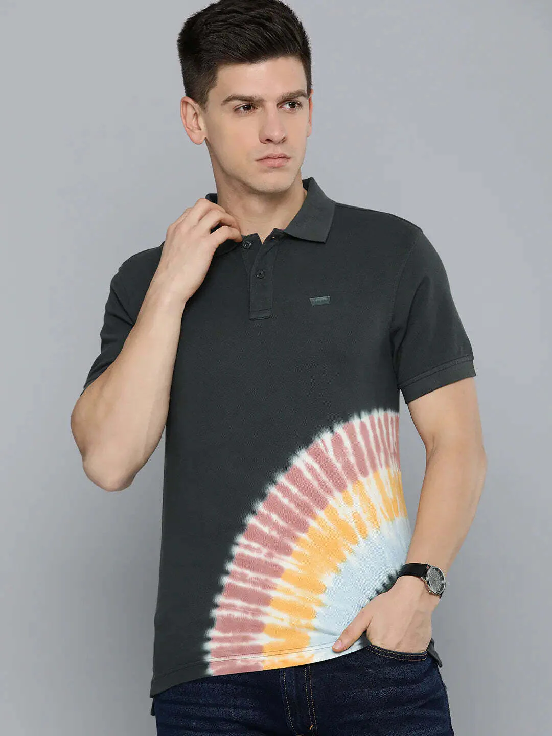 Men's Tie - Dye Slim Fit Polo T-shirt - Image 6