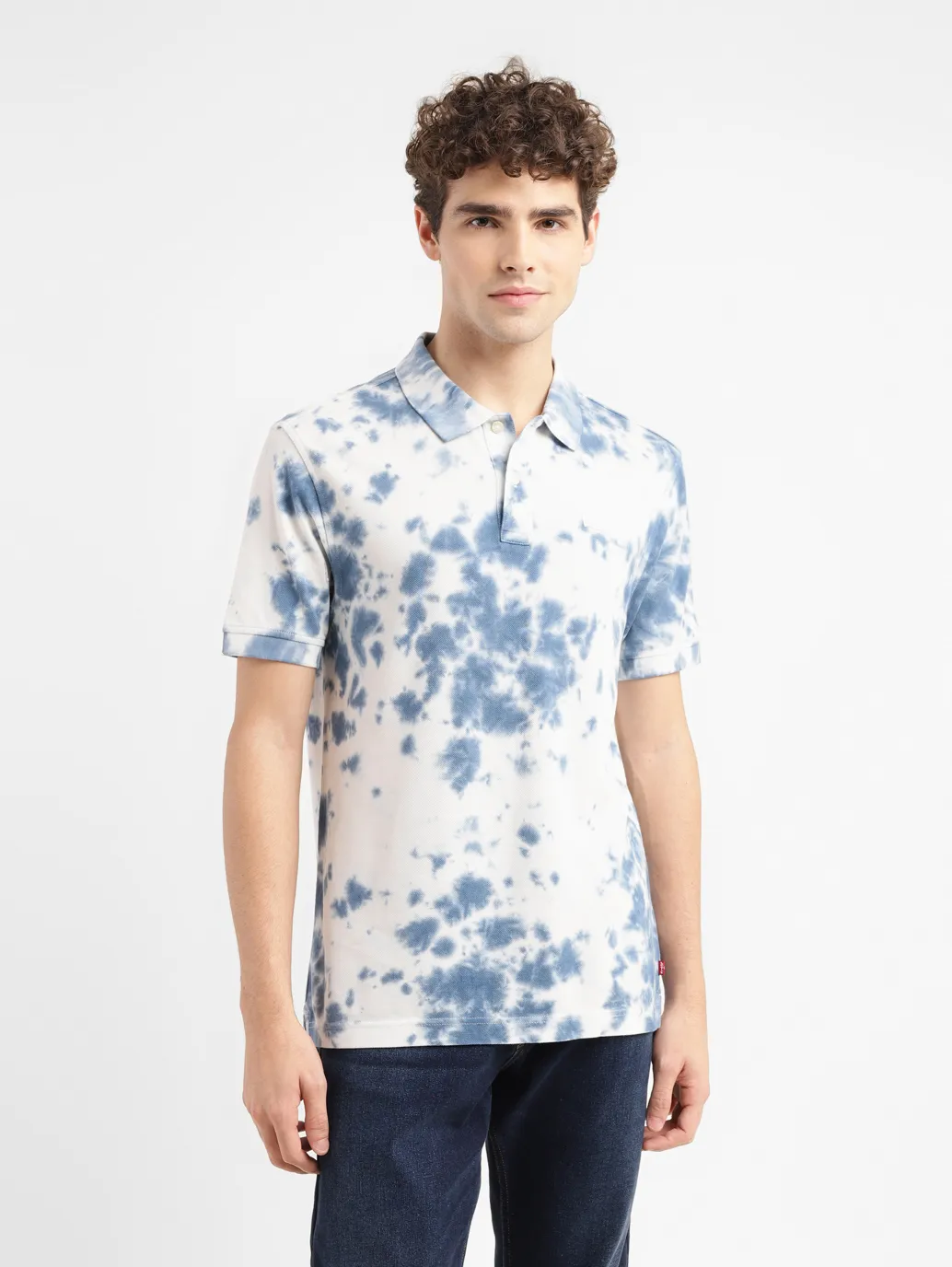 Men's Tie -Dye Slim Fit Polo T-shirt - Image 2
