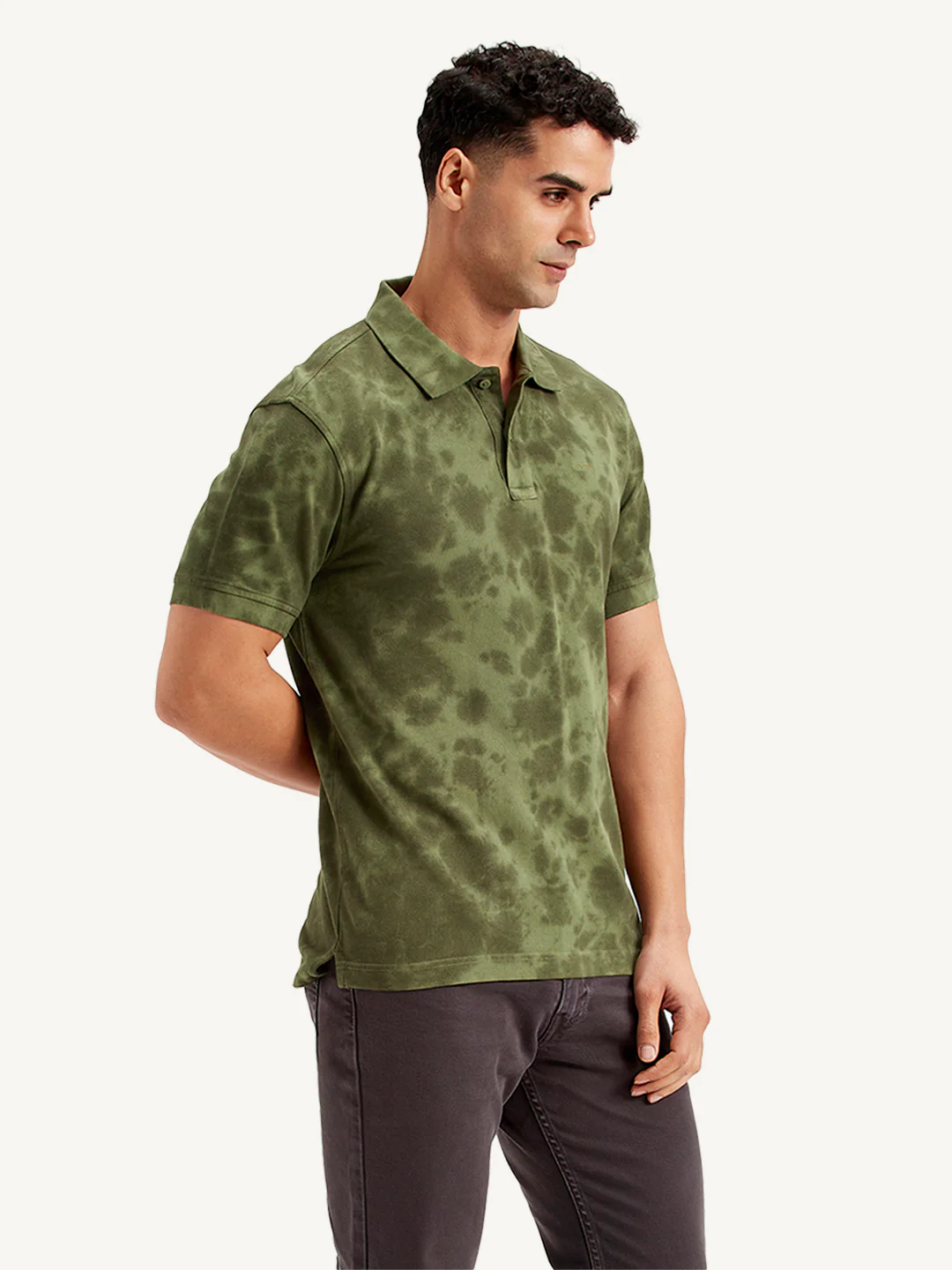 Men's Tie -Dye Slim Fit Polo T-Shirt - Image 3