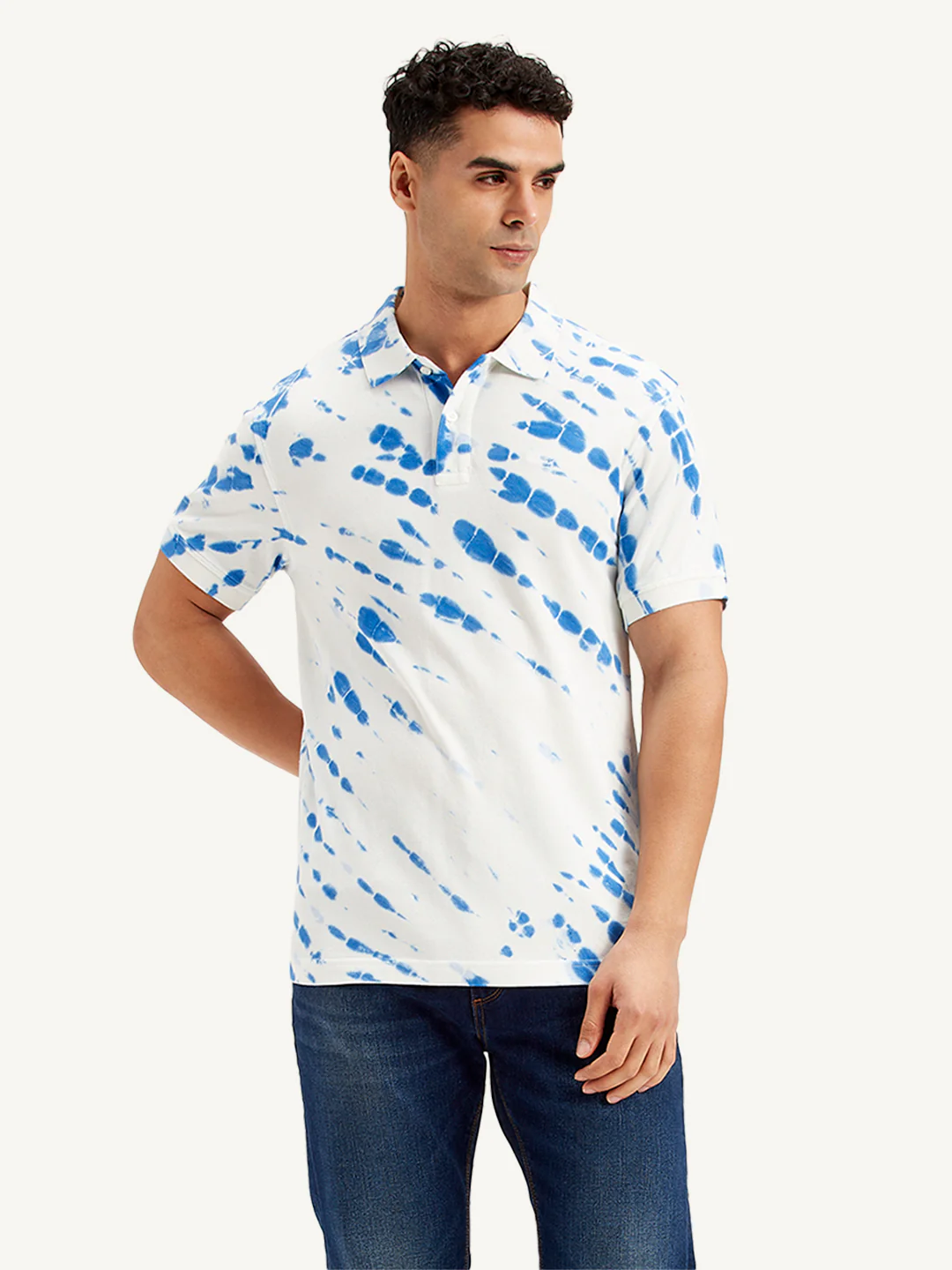 Men's Tie -Dye Slim Fit Polo T-Shirt - Image 2