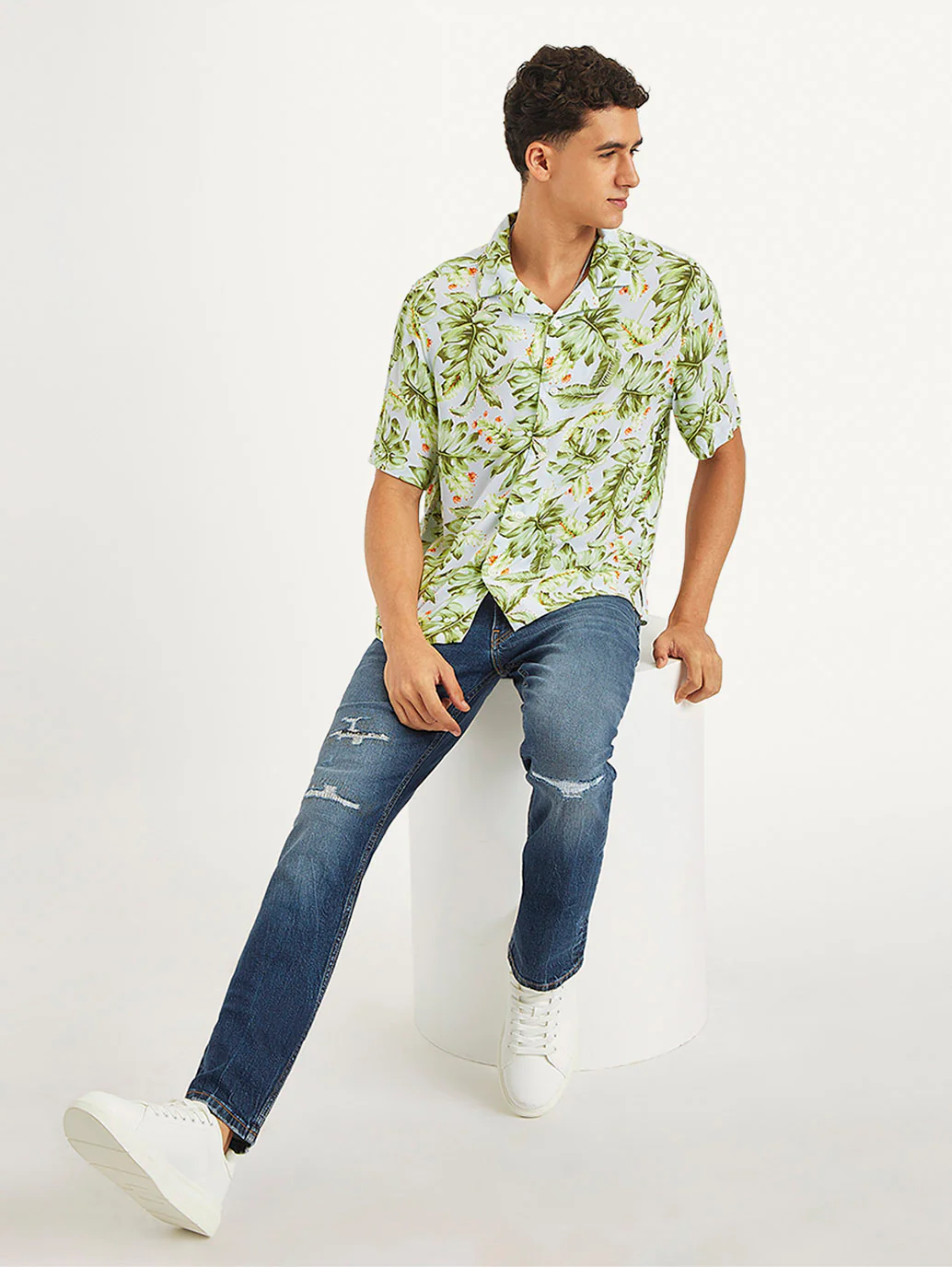 Men's Tropical Regular Fit Camp Shirt