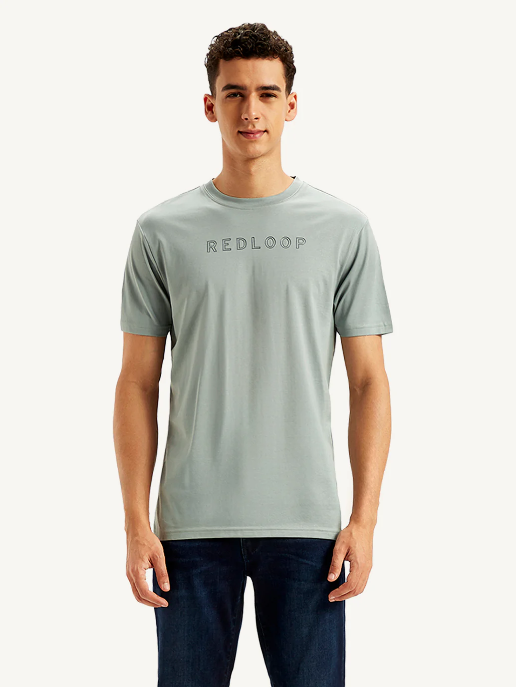 Men's Redloop Typographic Print Crew Neck T-shirt - Image 2