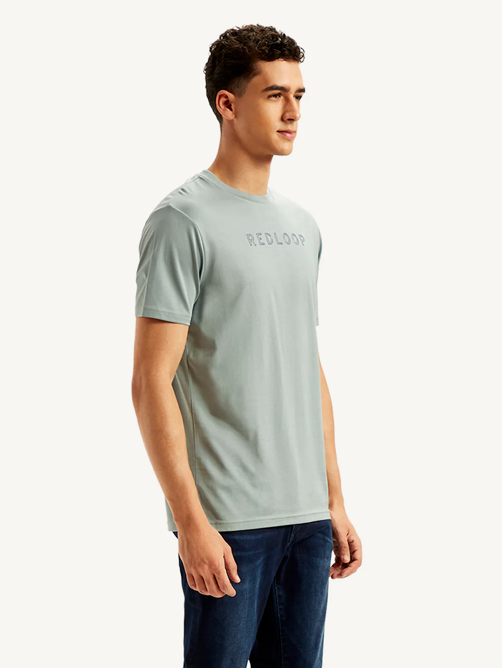 Men's Redloop Typographic Print Crew Neck T-shirt - Image 5