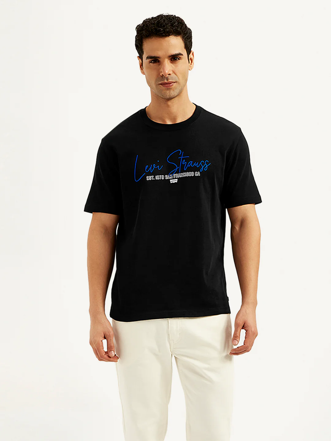 Men's Typographic Print Crew Neck T-Shirt - Image 2