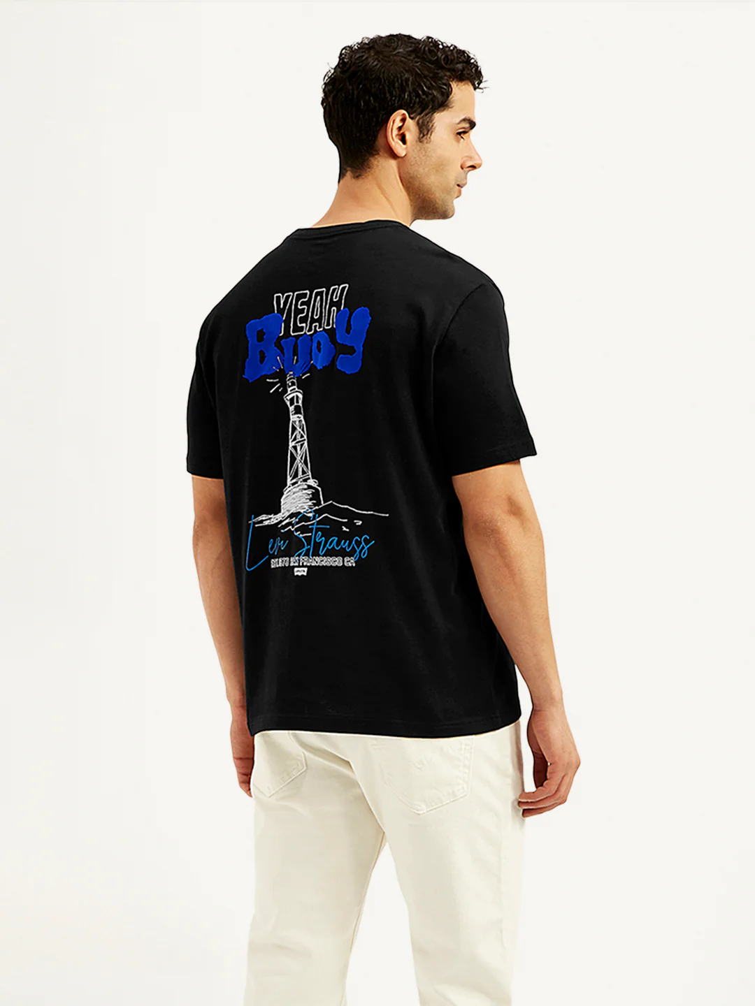 Men's Typographic Print Crew Neck T-Shirt - Image 3