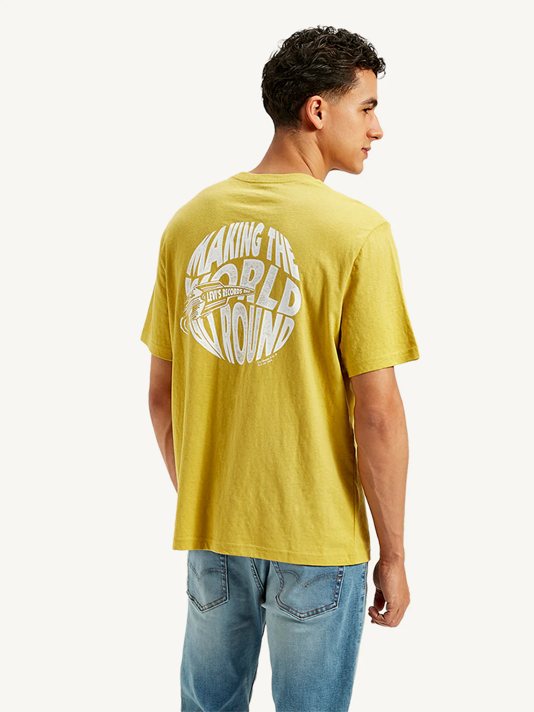 Men's Typographic Print Crew Neck T-Shirt - Image 3