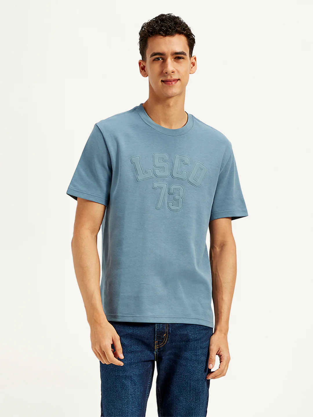 Men's Typographic Print Crew Neck T-Shirt - Image 2
