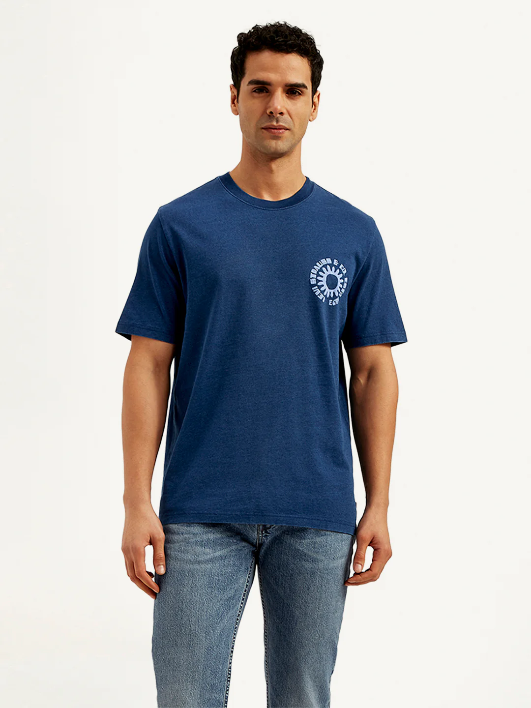 Men's Typographic Print Crew Neck T-Shirt - Image 2