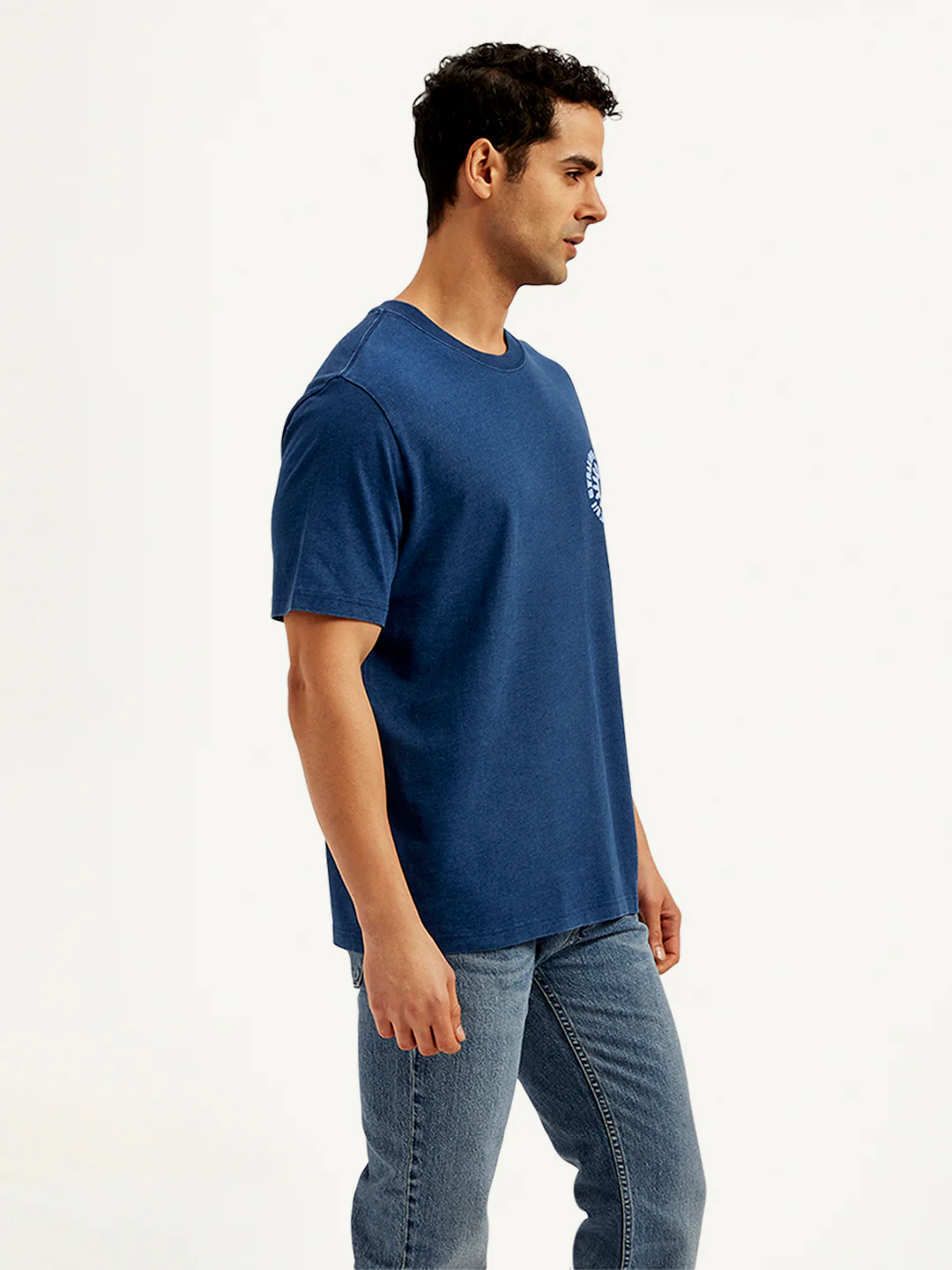 Men's Typographic Print Crew Neck T-Shirt - Image 4
