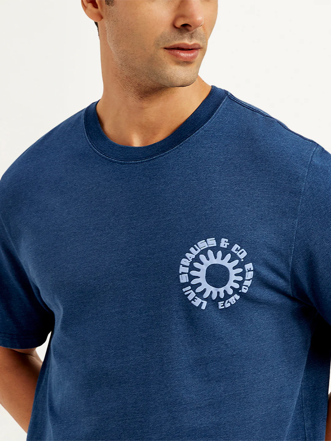 Men's Typographic Print Crew Neck T-Shirt - Image 5