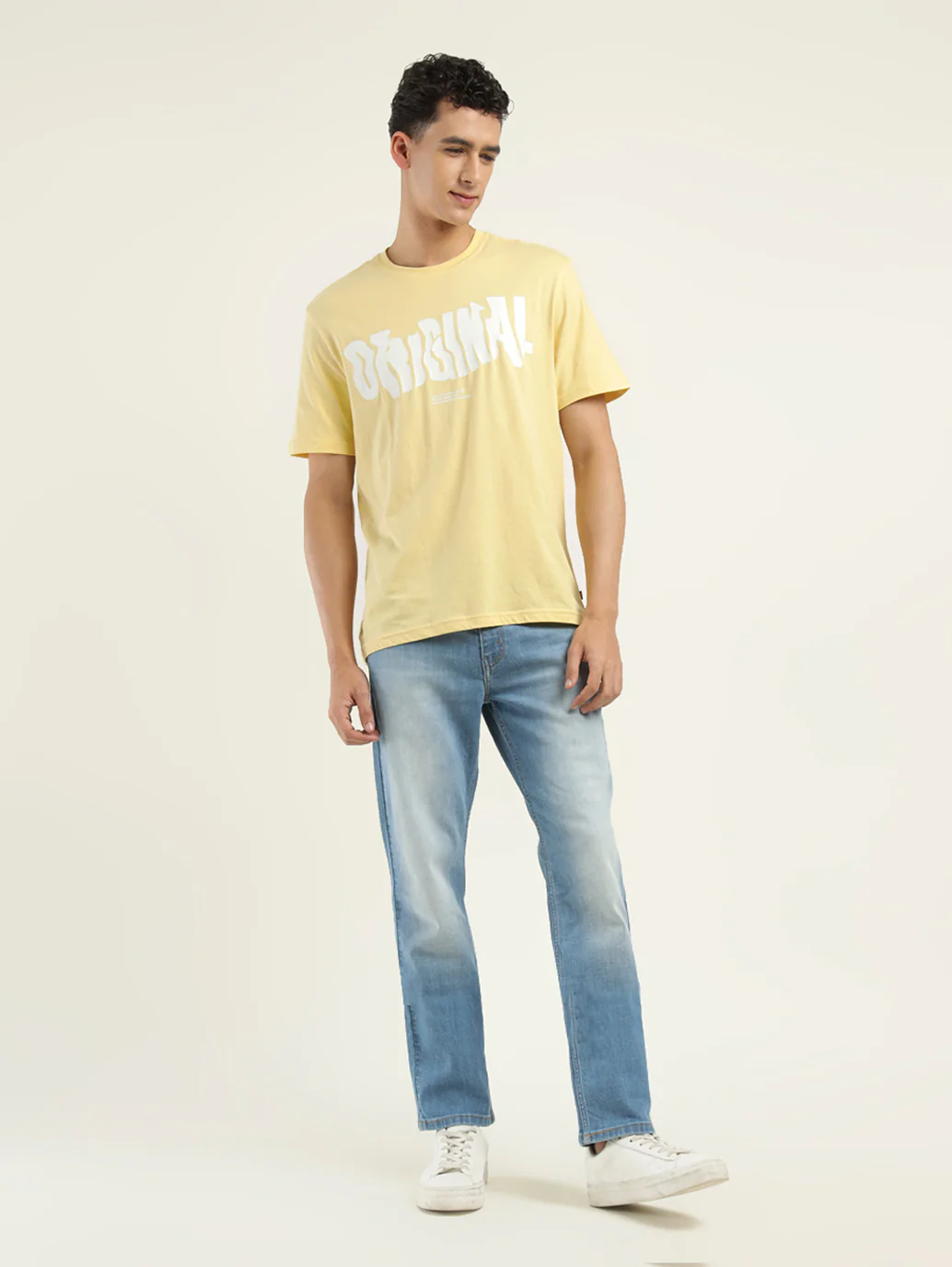 Men's Typographic Print Crew Neck T-Shirt - Image 6