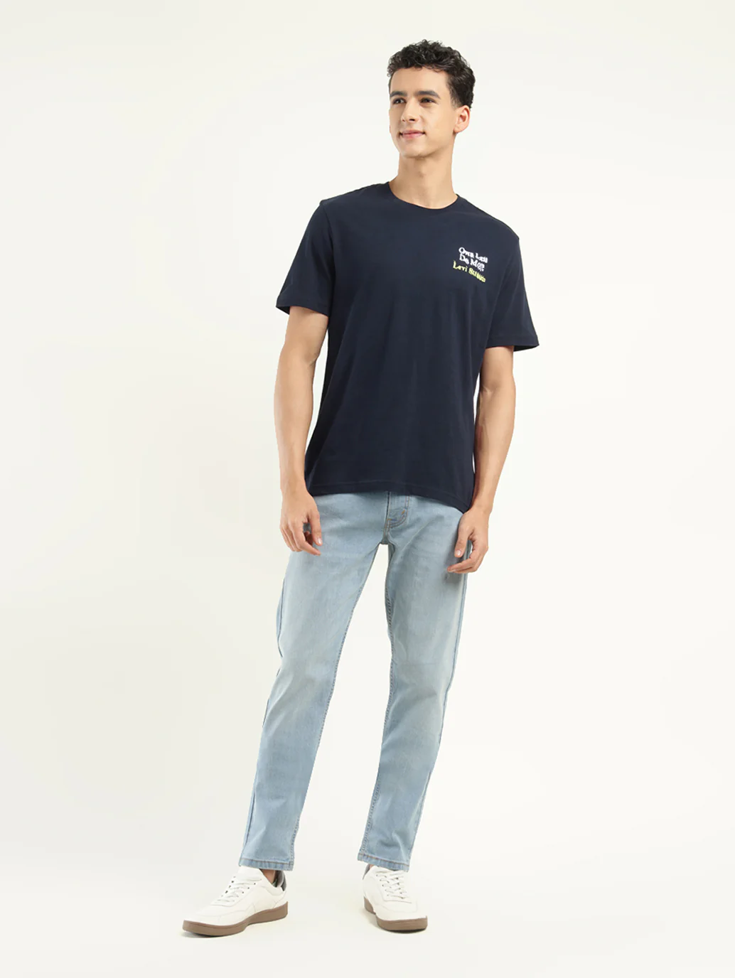 Men's Typographic Print Crew Neck T-Shirt - Image 4