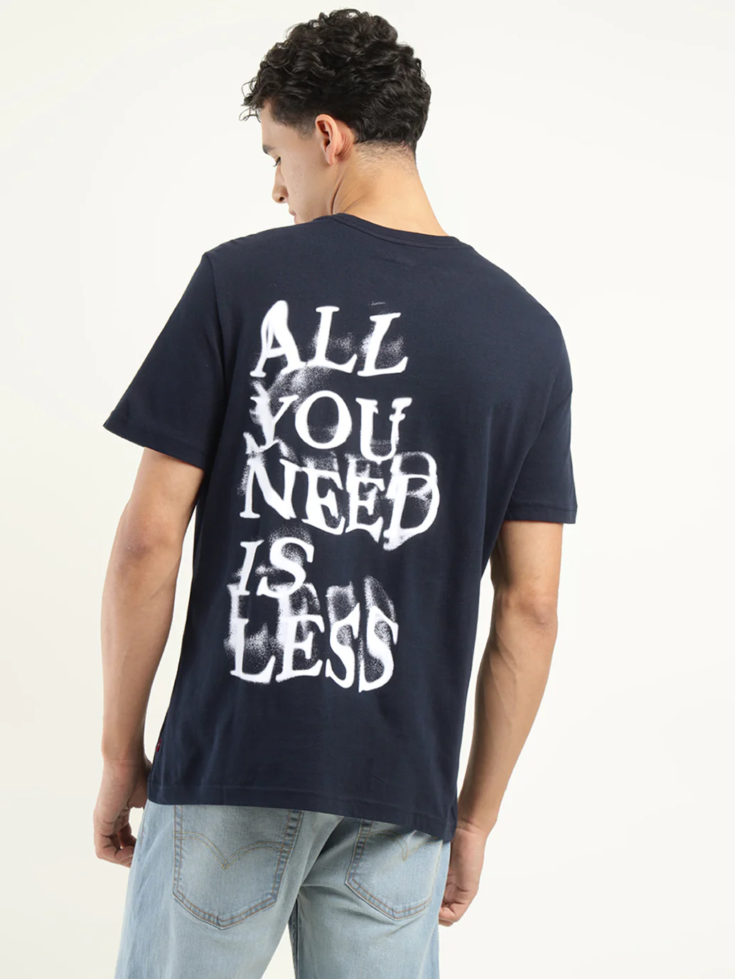 Men's Typographic Print Crew Neck T-Shirt - Image 5