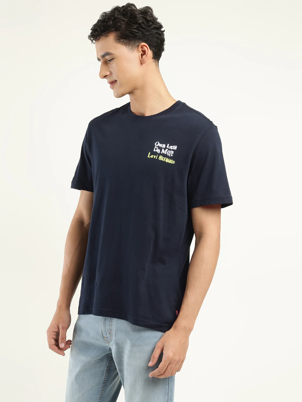 Men's Typographic Print Crew Neck T-Shirt - Image 6
