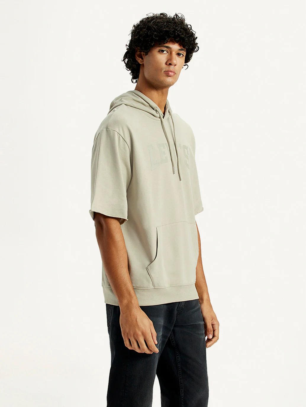 Men's Typographic Printed Hooded Sweatshirt - Image 4