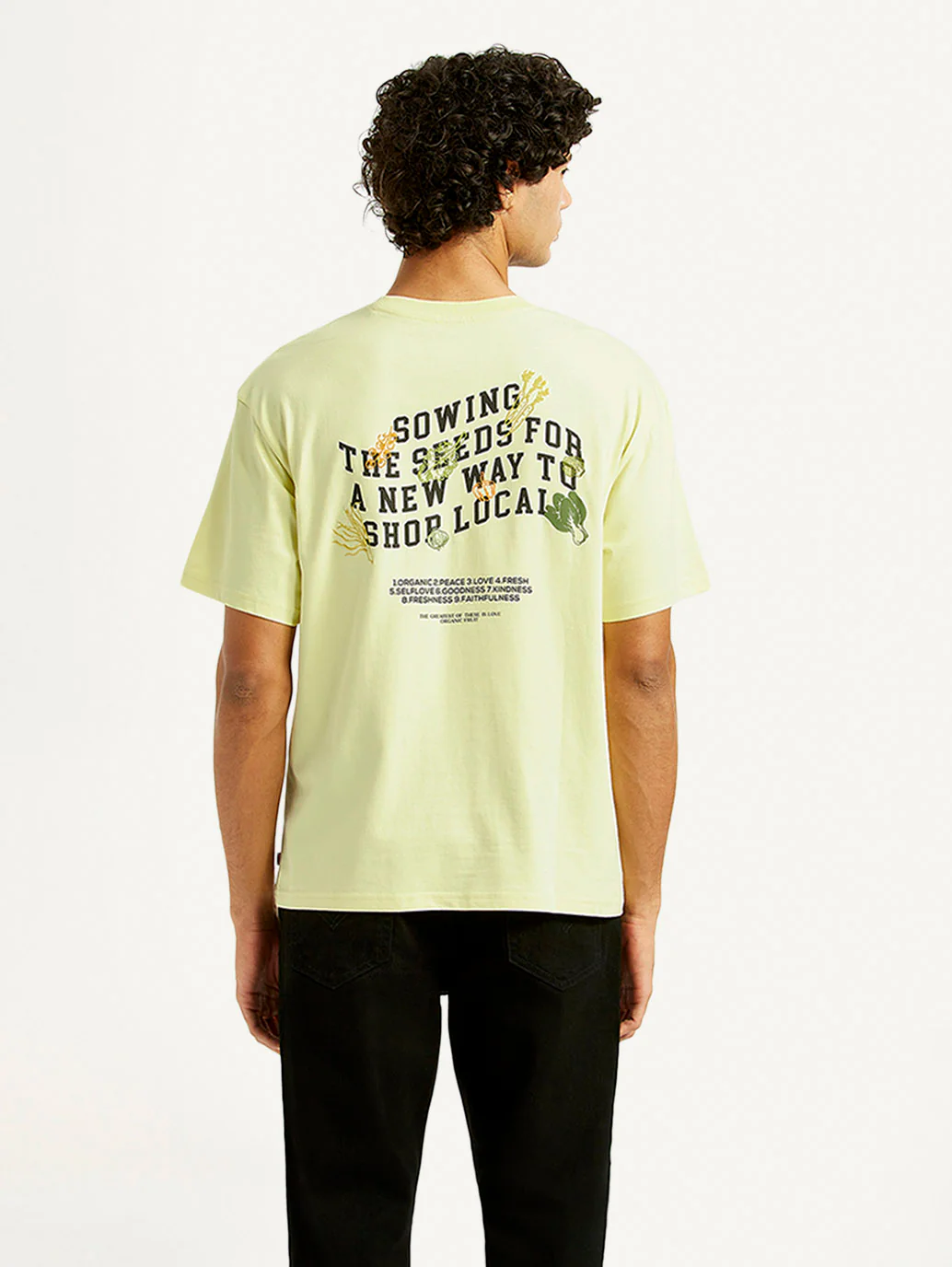 Men's Typographic Print Loose Fit T-shirt - Image 2