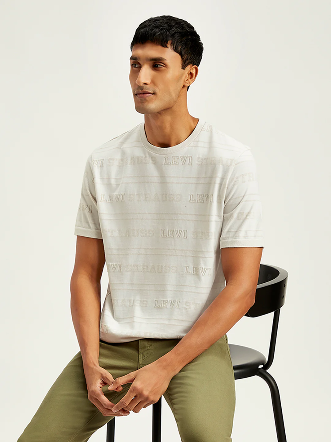 Men's Typographic Print Slim Fit T-Shirt