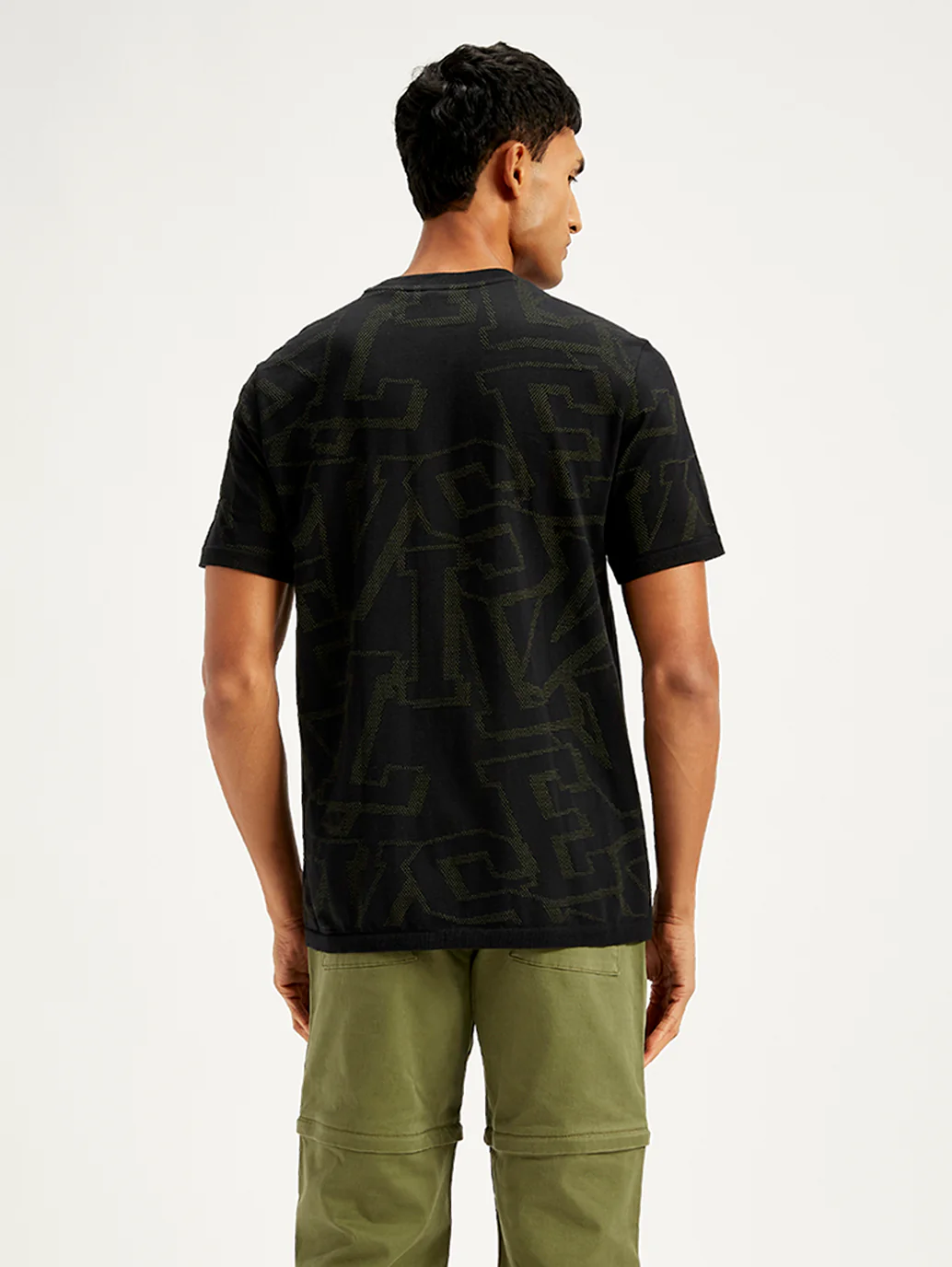 Men's Typographic Print Slim Fit T-Shirt - Image 3