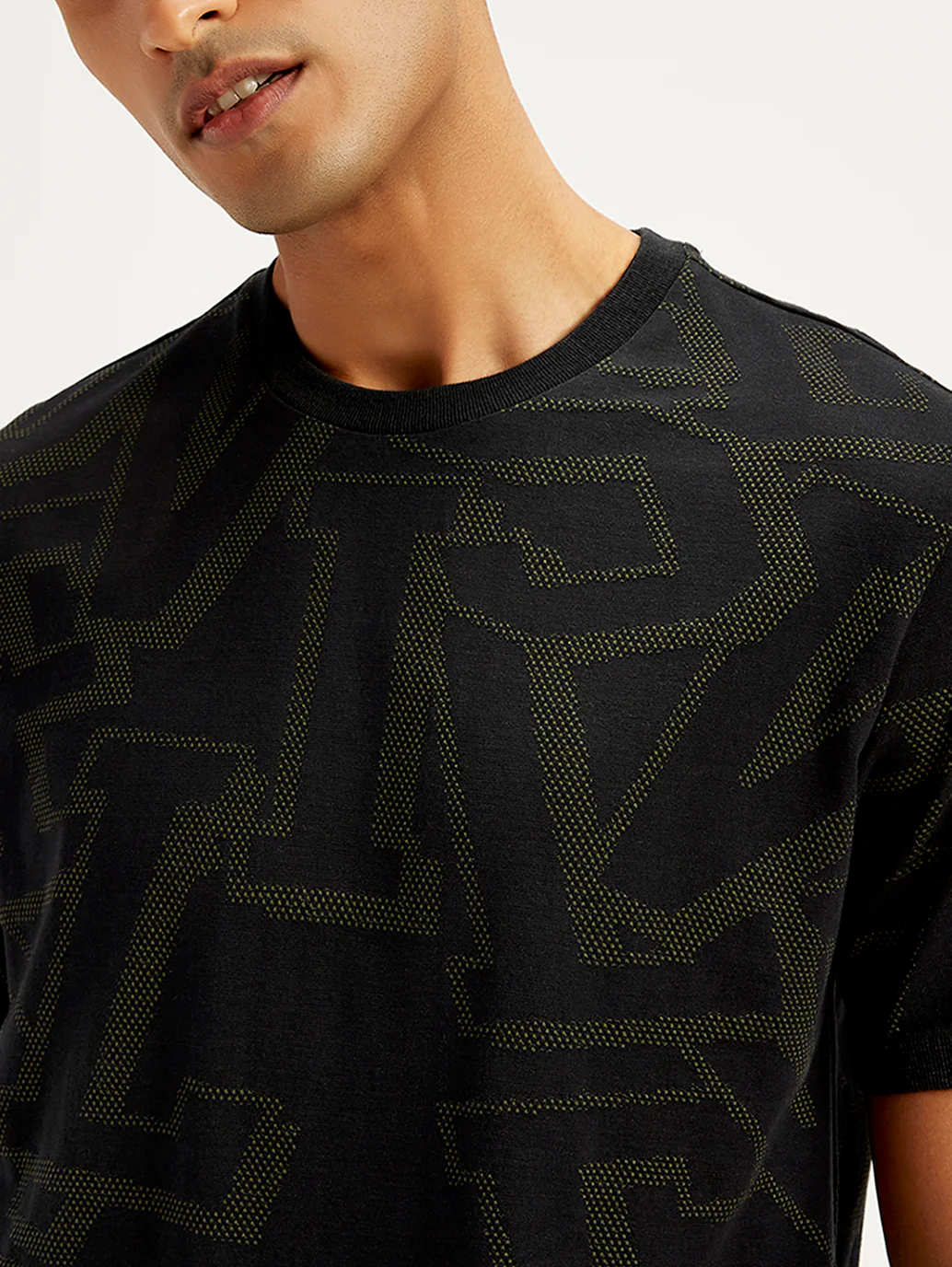 Men's Typographic Print Slim Fit T-Shirt - Image 4