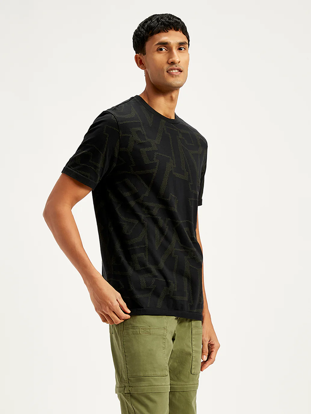 Men's Typographic Print Slim Fit T-Shirt - Image 5