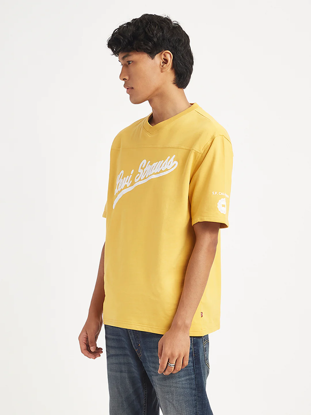 Men's Typographic Print Loose Fit Tshirt - Image 3