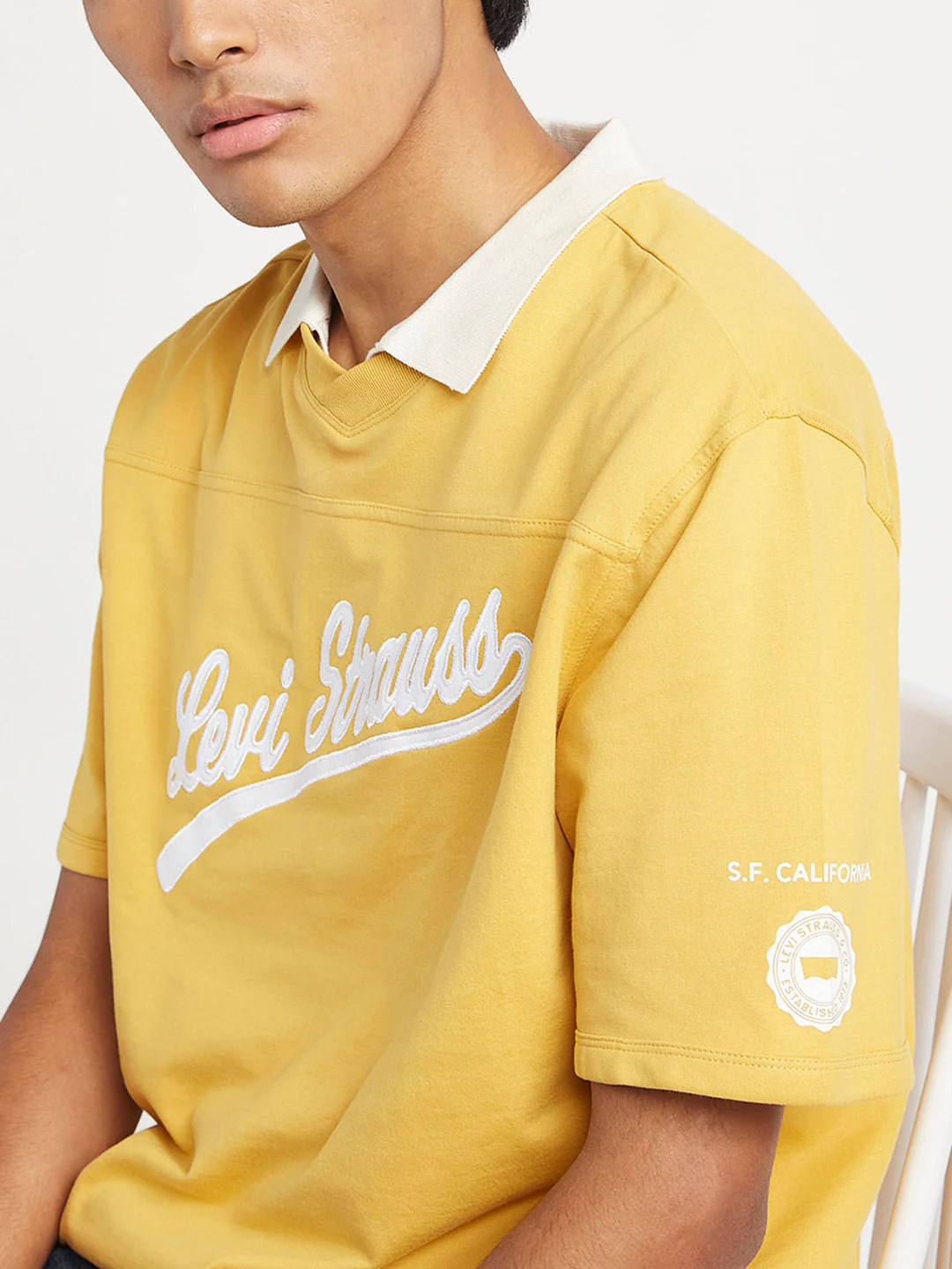 Men's Typographic Print Loose Fit Tshirt - Image 4