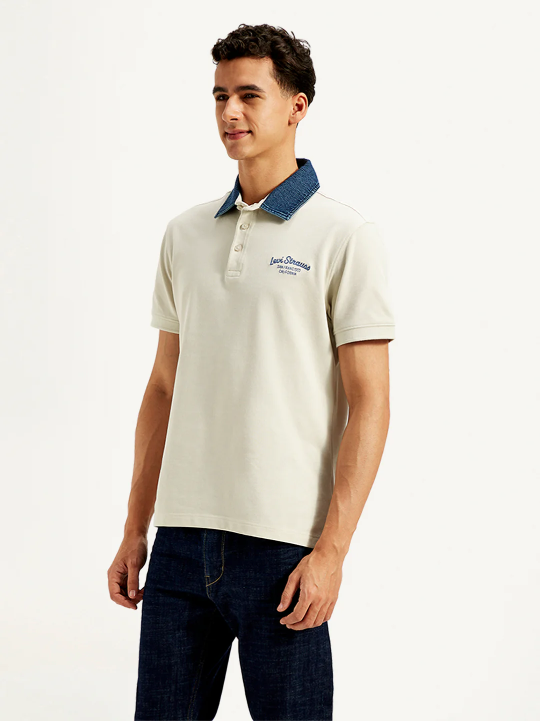 Men's Typographic Print Slim Fit Polo T-Shirt - Image 4