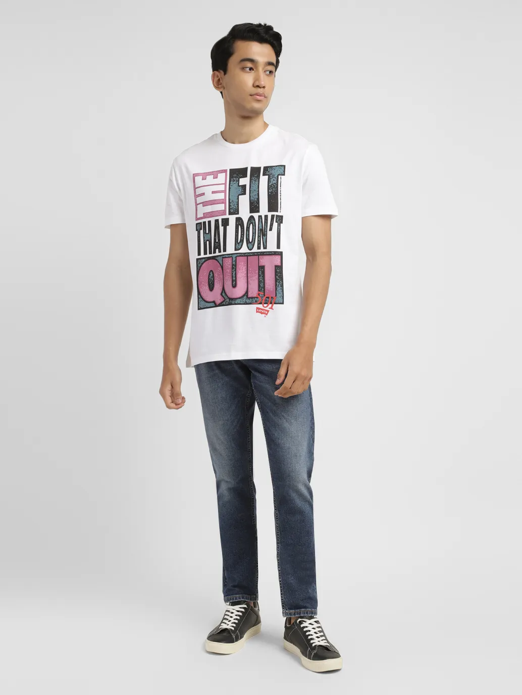 Men's Typographic Print Slim Fit T-shirt - Image 6