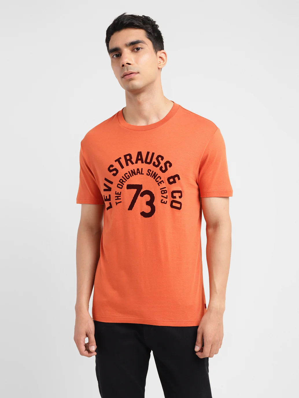 Men's Typographic Print Slim Fit T-shirt - Image 2